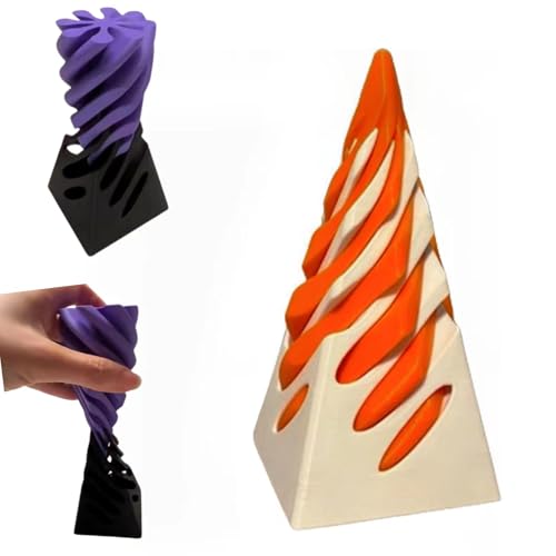 Impossible Pyramid Passthrough Sculpture,3D Printed Spiral Cone Toy,Pass Through Pyramid Fidget Toy, Egyptian Pyramid Display Statue,Stress Relief Desk Toy (#2) von CQSVUJ