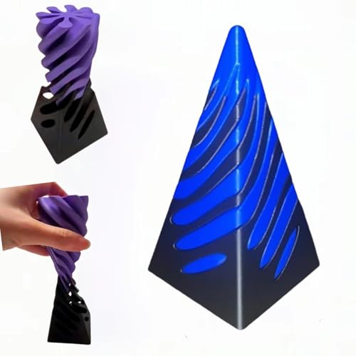 Impossible Pyramid Passthrough Sculpture,3D Printed Spiral Cone Toy,Pass Through Pyramid Fidget Toy, Egyptian Pyramid Display Statue,Stress Relief Desk Toy (#5) von CQSVUJ