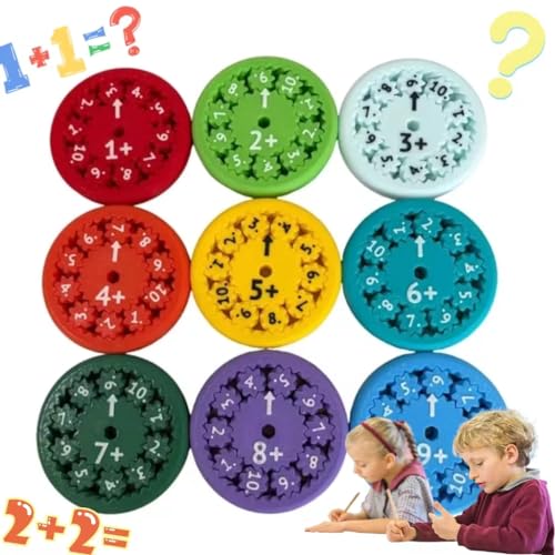 Mathematische Fakten Fidget Spinner, Mathematische Fidget Spinner, Multiplikations-Chat-Spiel, Fidget Spinner-Spielzeug für Erwachsene, Fidget-Lernspiel-Spielzeug (Additionsset) von CQSVUJ