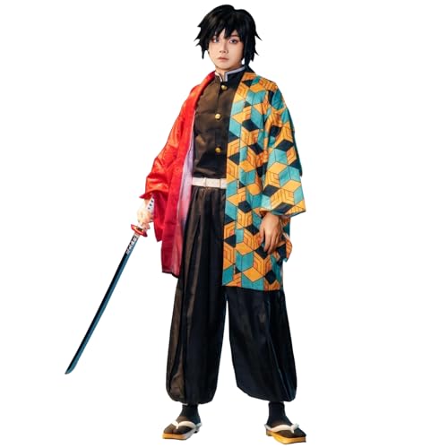 CR ROLECOS Anime Giyuu Tomioka cosplay Kostüm für Japanischer Anime Kimono demon cosplay Vollständiger Satz Halloween M von CR ROLECOS