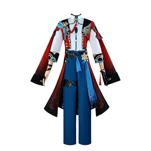 CR ROLECOS Anime Honkai Star Rail Cosplay Jiao Qiu Cosplay Kostüm Outfit Spielcharakter Jiao Qiu Cosplay Uniform Komplettes Set Halloween Karneval Dress Up Anzug mit Perücke XL von CR ROLECOS