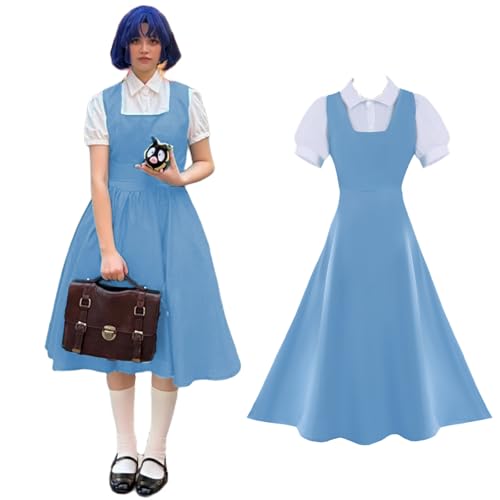 CR ROLECOS Anime Ranma 1/2 Cosplay Tendou Akane Cosplay Kostüm Outfit Tendou Akane Uniform Kleid für Frauen Halloween Karneval Party Cosplay M von CR ROLECOS