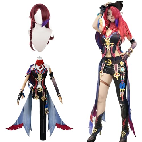 CR ROLECOS Chasca Cosplay Spielcharakter Chasca Kostüm Outfit Uniform Komplettes Set Halloween Party Karneval Dress Up Anzug mit Perücke S von CR ROLECOS