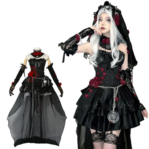 CR ROLECOS Damen Ada Mesmer Cosplay Kostüm Identity V Survivors Cosplay Kopfschmuck Komplettset Weihnachten Halloween Karneval Dress Up M von CR ROLECOS