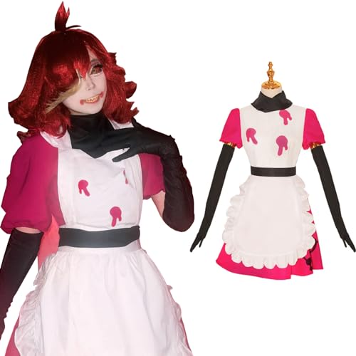 CR ROLECOS Hazbin Hotel Alastor Cosplay Kostüm Engel Staub Helluva Boss Blitzo Jacke Halloween Kleid Uniform L von CR ROLECOS