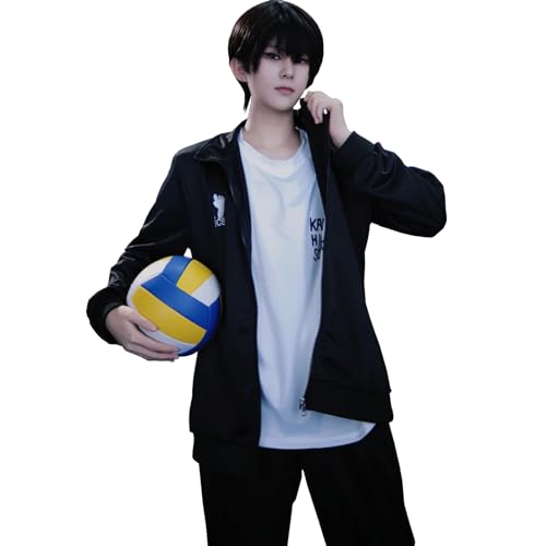 CR ROLECOS Karasuno High School Team Uniform Anime Cosplay Shoyo Hinata Cosplay Kostüm Volleyball Club Erwachsene Halloween Cosplay Volleyball Jersey Jacke Uniform M von CR ROLECOS