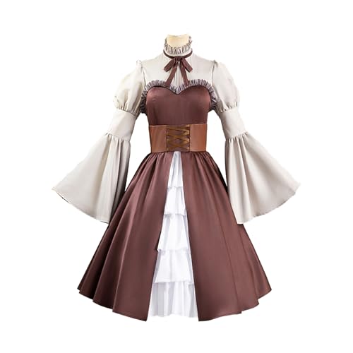 CR ROLECOS Linie Cosplay Frieren: Beyond Journey's End Cosplay Anime Linie Cosplay Kostüm Outfit Kleider Halloween Weihnachten Uniformen Full Set L von CR ROLECOS