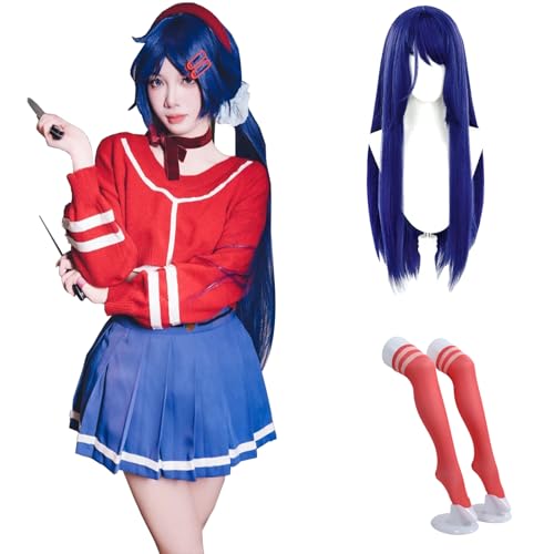 CR ROLECOS Mita Cosplay Anime Cosplay Outfit MiSide Kostüm Mila Role Play JK Mita Pretty Mita Cosplay Mita Kostüm with Wig XXL CR ROLECOS Mita Cosplay Anime Cosplay Outfit MiSide Kostüm Mila Role Play JK Mita Pretty Mita Cosplay Mita Kostüm with Wig XXL von CR ROLECOS