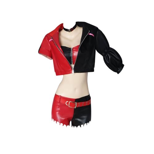 CR ROLECOS Suicide Squad: Isekai Hen Cosplay Anime Charakter Suicide Squad Kostüme Bösewicht für Damen Halloween Karneval Uniform Set S von CR ROLECOS