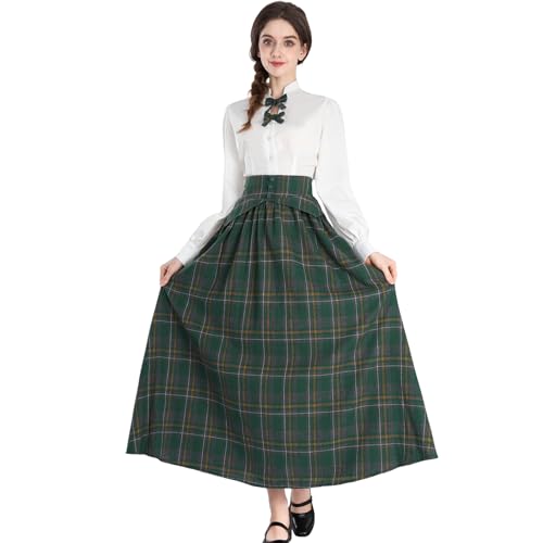 CR ROLECOS Viktorianisches Mittelalte Kleid Damen 2-teilige Kostüm Renaissance Bluse+Mittelalter röcke L von CR ROLECOS