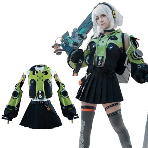 CR ROLECOS Zenless Zone Zero Hoshimi Cosplay Anby Demar Kostüm Outfit Charakter Uniform Komplettes Set Halloween Party Dress Up Anzug 3XL von CR ROLECOS