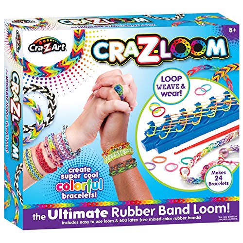 CHTK4 Crazloom Band Spielzeug, Kreatives Gummiband-Spielzeug für Freundschaftsarmbänder, Latexfreie Loom Bänder, 600 Stück CHTK4 Crazloom Band Spielzeug, Kreatives Gummiband-Spielzeug für Freundschaftsarmbänder, Latexfreie Loom Bänder, 600 Stück von CRA-Z-ART