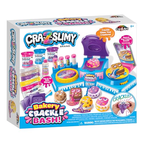 CRA-Z-ART CRA-Z-Slimy Bakery Crackle Bash, Clay Cracking, Schleimspielzeug, Modelliermasse, ASMR-Spielzeug, Sensorisches Spielzeug, vorgefertigter Schleim, Knisterglasur von CRA-Z-ART