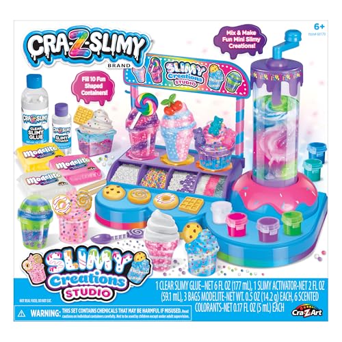 CRA-Z-Slimy Scented Slimy Creations Studio, Erstellen Sie Ihr eigenes duftendes Mini-Dessert und Getränkekreationen, DIY-Schleim mit einem lustigen bunten Schleim-Studio, ab 6 Jahren von CRA-Z-ART