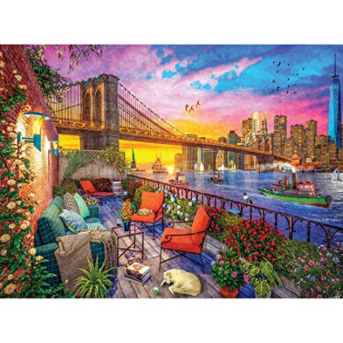 Cra-Z-Art - RoseArt – Kodak Premium Kork – Manhattan Balkon Sonnenuntergang – 1000 Teile Puzzle von Rose Art