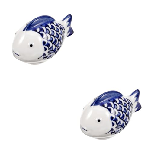 CRAFTHROU 2 Stück Keramik Schwimmende Fische Ornamente Aquarium Simulierte Fische Gefälschte Goldfische Aquarium Tierfigur Künstliche Schwimmende Fische Künstliche Schwimmende Tiere von CRAFTHROU