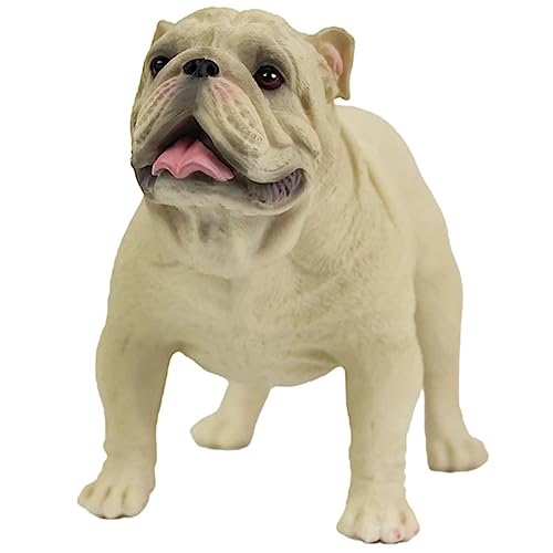 CRAFTHROU Bulldogge Figurine Stehendes Hundemodell Lustige Tierdeko Für Zuhause Realistische Hundedekoration Für Tierliebhaber von CRAFTHROU