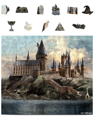 Crafthub Premium Holzpuzzle für Erwachsene & Kinder – A3 Harry Potter Puzzle – 158 Teile – Hogwarts Schloss – Hochwertiges Holz mit UV-Druck – Puzzle Erwachsene – 27,6cm x 31,8cm von CRAFTHUB