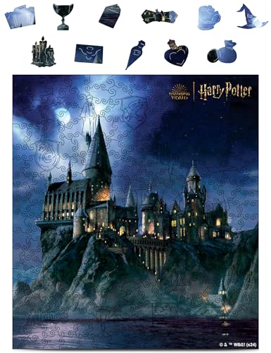 Crafthub Premium Holzpuzzle für Erwachsene & Kinder – A3 Harry Potter Puzzle – 205 Teile – Magisches Hogwarts Schloss – Hochwertiges Holz mit UV-Druck – Puzzle Erwachsene – 27,6cm x 30,3cm von CRAFTHUB