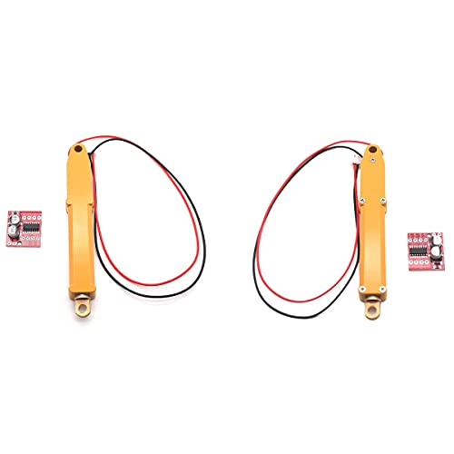 CRAKES 2 Set N20 Elektrische Metall Schubstange Schubstange Schubstange für RC Bagger Muldenkipper Metallzylinder mit Motorantriebsbrett, 6 V & 12 V von CRAKES