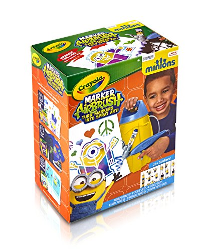 CRAYOLA 04-8737.0030 Despicable Me/Minions Airbrush, gelb, 41 Piece Set von CRAYOLA