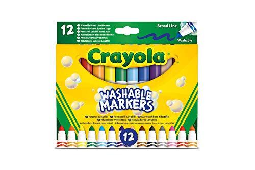 CRAYOLA - 12 Filzstifte Kinder Auswaschbar, Ungiftige Mit Maxi-Konischer Spitze, Fasermaler Kinder, Ab 3 Jahre, 58-8340 von CRAYOLA