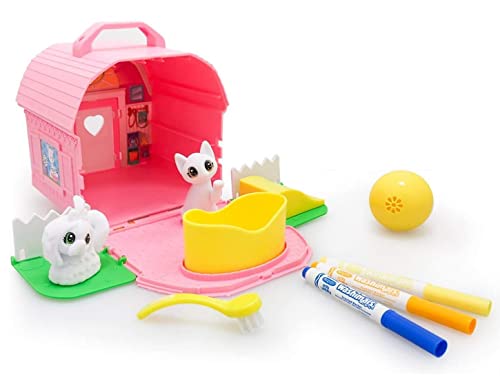 CRAYOLA Washimals Spielplatz für Welpen, zum Ausmalen und Baden für Kinder ab 3 Jahren, Pink, Rose von CRAYOLA