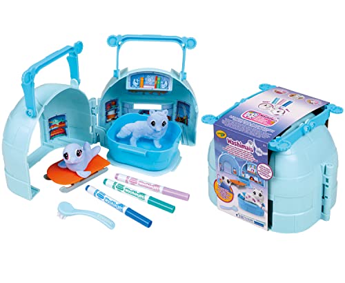 CRAYOLA Washimals Arctic Adventure Spielzeug - Iglu Set zum Bemalen und Baden von Welpen, Waschsaloon für Robben und Schneekatzen, Kinderspielzeug für Kinder ab 3 Jahren, 74-7477 von CRAYOLA