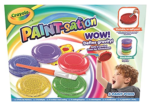 CRAYOLA 919725.006 Sation Pots | No Spill, Mess Free and Washable Paint Creative Activities for Kids Ages 3 Verschütten Paintsation 5 Farbtöpfe 6s, Einzeln, 5 Count (Pack of 1) von CRAYOLA