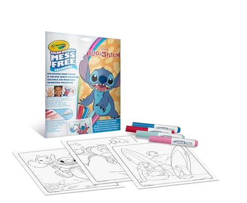 CRAYOLA - Color Wonder, Coloring Set mit 18 Malvorlagen und 4 Filzstiften ohne Flecken, Thema Lilo & Stitch, Kreative Beschäftigung für Kinder, Alter 3,4,5 Jahre, cod. 75-2665 CRAYOLA - Color Wonder, Coloring Set mit 18 Malvorlagen und 4 Filzstiften ohne Flecken, Thema Lilo & Stitch, Kreative Beschäftigung für Kinder, Alter 3,4,5 Jahre, cod. 75-2665 von CRAYOLA