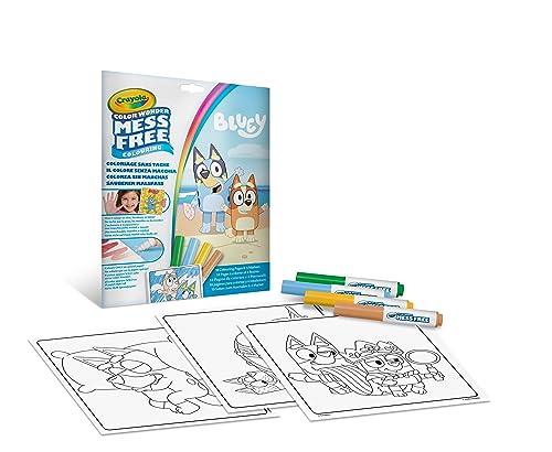 CRAYOLA - Color Wonder Malset mit 18 Malvorlagen und 4 blauen Markern, kreative Aktivität für Kinder, Alter 3, 4 und 5 Jahre von CRAYOLA