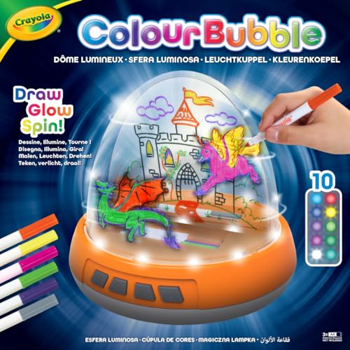 CRAYOLA - Colour Bubble, Kreiere Designs, die leuchten und Sich drehen, Kreative Aktivität und Geschenkidee für Kinder ab 6 Jahren, 74-7642 von CRAYOLA