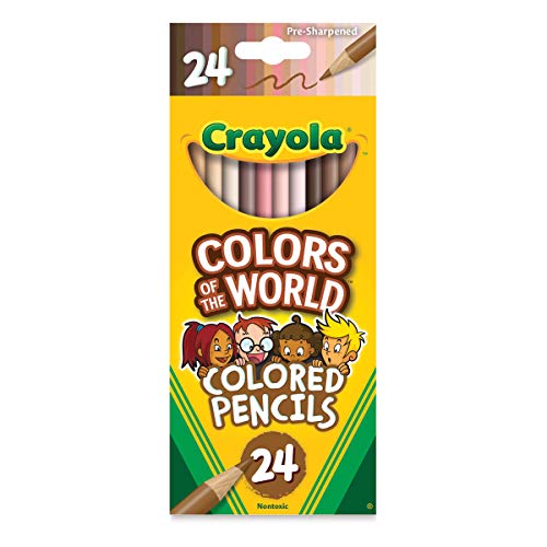 CRAYOLA Colours of the World Buntstifte, verschiedene Farben (24 Stück), Farben, die Hauttöne aus der ganzen Welt darstellen, ideal für Kinder ab 3 Jahren von CRAYOLA