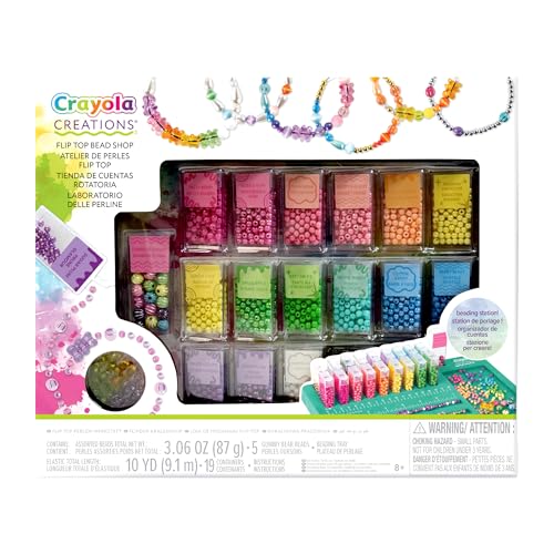 CRAYOLA Creations - Perlenwerkstatt, Erstellen von Perlenschmuck, kreative Beschäftigung und Geschenkidee für Mädchen ab 8 Jahren, 04-2963 von CRAYOLA