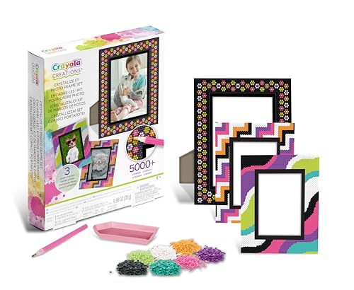 CRAYOLA Creations - Personalisierbares Fotorahmen-Set mit bunten Kristallen, kreative Beschäftigung und Geschenk für Mädchen, ab 8 Jahren von CRAYOLA