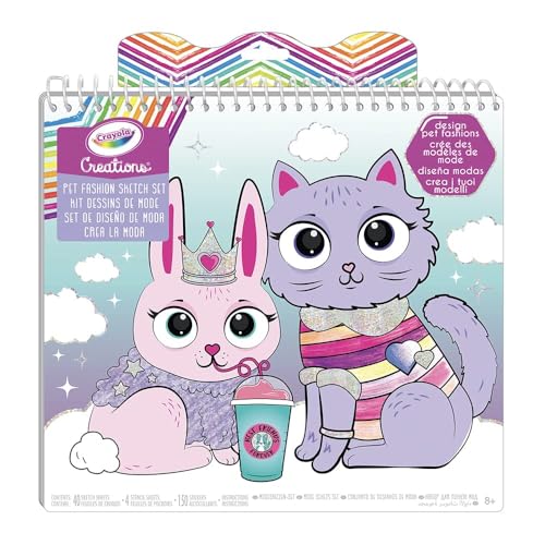 CRAYOLA Creations Welpen Fashion-Design Malbuch – Mit 40 Seiten, Schablonen und 150 Stickern – Kreatives Bastelset für Kinder ab 6 Jahren CRAYOLA Creations Welpen Fashion-Design Malbuch – Mit 40 Seiten, Schablonen und 150 Stickern – Kreatives Bastelset für Kinder ab 6 Jahren von CRAYOLA