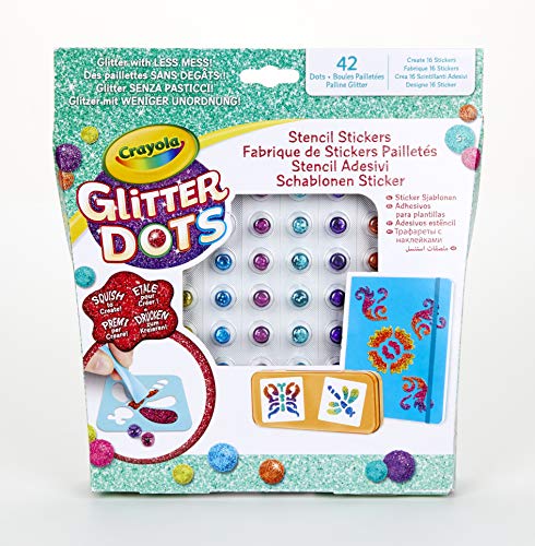 CRAYOLA- Dots-Stencil Sticker Set zum Spielen und Kreieren mit dem Modellierball, Mehrfarbig, 04-0802 von CRAYOLA