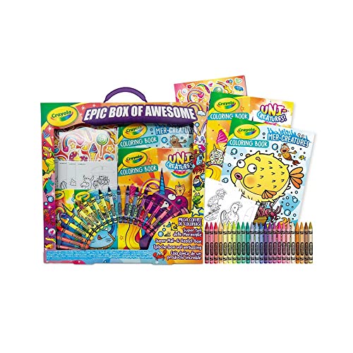 CRAYOLA - Epic Box of Awesome, Super Wunderset, Kreatives Set und Zeichnungsalbum für Kinder, ideales Geschenk, 04-0832 von CRAYOLA