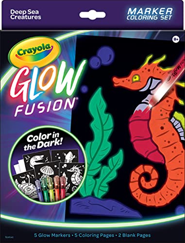 Crayola Glow Fusion Marker Coloring Set -Deep Sea Creatures 747493 von CRAYOLA