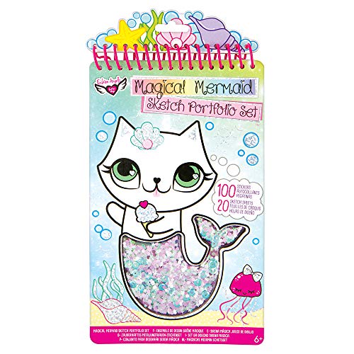 CRAYOLA Magical Mermaid Compact Sketch Portfolio Skizzenbuch-Magische Meerjungfrau, Mehrfarbig von CRAYOLA