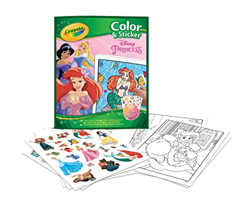 CRAYOLA - Malbuch & Sticker Disney Princess, 32 Seiten und über 50 Sticker, 04-0202G von CRAYOLA