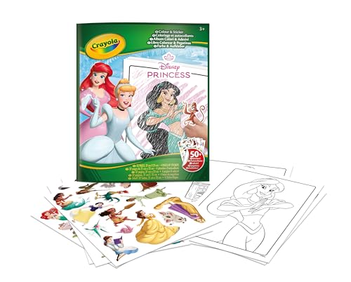 Crayola - Malbuch & Sticker Disney Princess, 32 Seiten und über 50 Sticker, 04-0202G von CRAYOLA