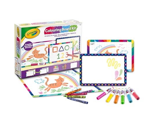 CRAYOLA - Maltafel- Set, Pädagogische und Kreative Beschäftigung für Kinder mit Filzstiften und Wachsmalkreiden, ab 5 Jahren, 04-2947 von CRAYOLA