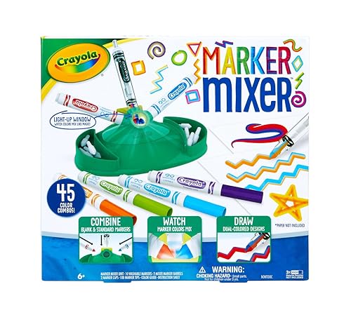 CRAYOLA 74-7460 Marker Mixer, Regenbogen-Labor, Set zum Erstellen von zweifarbigen Markern, kreative Aktivität und Geschenk für Kinder, ab 6 Jahren, Mehrfarbig, 114 Stück (1 Stück) von CRAYOLA