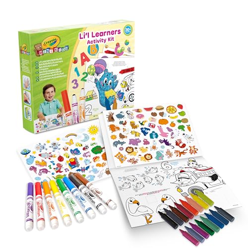 CRAYOLA Mini Kids Kinderfarbenset mit Aufkleber, Malstifte Set für Kleinkinder, Filzstifte in 8 Farbtönen, 16 Wachsmalstifte, Ungiftige Filzstifte und Wachsmalkreide, sicher für Babys, Bunt, 25-1485 CRAYOLA Mini Kids Kinderfarbenset mit Aufkleber, Malstifte Set für Kleinkinder, Filzstifte in 8 Farbtönen, 16 Wachsmalstifte, Ungiftige Filzstifte und Wachsmalkreide, sicher für Babys, Bunt, 25-1485 von CRAYOLA