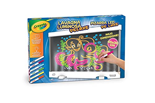 Crayola Deluxe Led-tafel Mit Filzstiften, Spielzeug Zeichenbrett Kinder, Led Zeichenbrett Mit 3 Lichteffekten, Radierbare Zaubertafel Zum Malen, Schreiben Und Zeichnen, Spielzeug Ab 6 Jahren von CRAYOLA