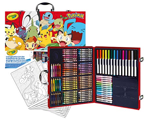 CRAYOLA - Pokémon Künstlerkoffer, Kreativ-Set mit 115 Teilen, ab 5 Jahren, 04-2931 von CRAYOLA