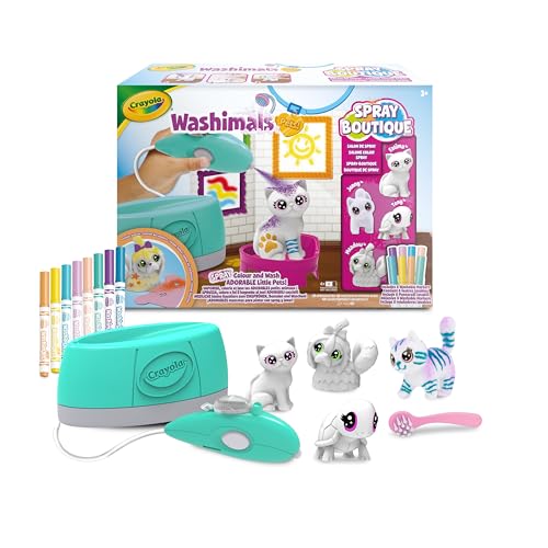 Crayola Wahimals Pets - Sprühboutique, Activity Set Farbe waschen Airbrush, Ideal zum Verschenken, Altersempfehlung: ab 3 Jahren, 74-7517 von CRAYOLA