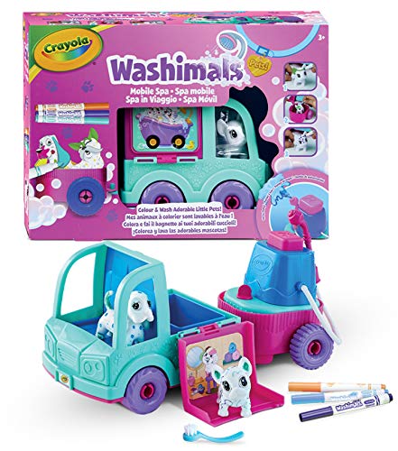 CRAYOLA Washimals Spa-Reiseset zum Spielen, Malen und Baden von Welpen, Spiel und Geschenk, ab 3 Jahren von CRAYOLA