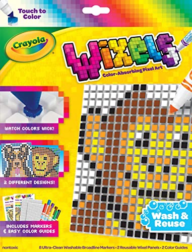 CRAYOLA Wixels Animal-Aktivitätsset, Pixel-Kunst-Malset, Geschenk für Kinder, Alter 6, 7, 8, 9 von CRAYOLA